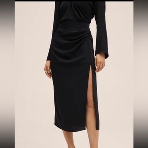 Mango Vent Midi Skirt XS